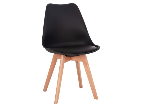 ΚΑΡΕΚΛΑ VEGAS HM0033.02 ΜΕ ΞΥΛΙΝΑ ΠΟΔΙΑ ΚΑΙ ΜΕ ΚΑΘΙΣΜΑ ΜΑΥΡΟ 48x49x81Υεκ.