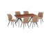 ΣΕΤ ΤΡΑΠΕΖΑΡΙΑΣ 7ΤΜΧ GAFF HM10935.03 MDF TOP ΚΑΡΥΔΙ--ΥΦΑΣΜΑ TAUPE & ΜΕΤΑΛΛΟ ΜΑΥΡΟ