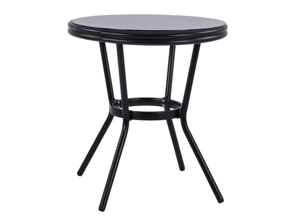 ΤΡΑΠΕΖΙ ΑΛΟΥΜΙΝΙΟΥ MOSES Φ70 BAMBOO LOOK HM5532.02 ΜΑΥΡΟ ΜΕ ΓΥΑΛΙ Φ70X76 εκ ΤΡΑΠΕΖΙ ΑΛΟΥΜΙΝΙΟΥ MOSES Φ70 BAMBOO LOOK HM5532.02 ΜΑΥΡΟ ΜΕ ΓΥΑΛΙ Φ70X76 εκ