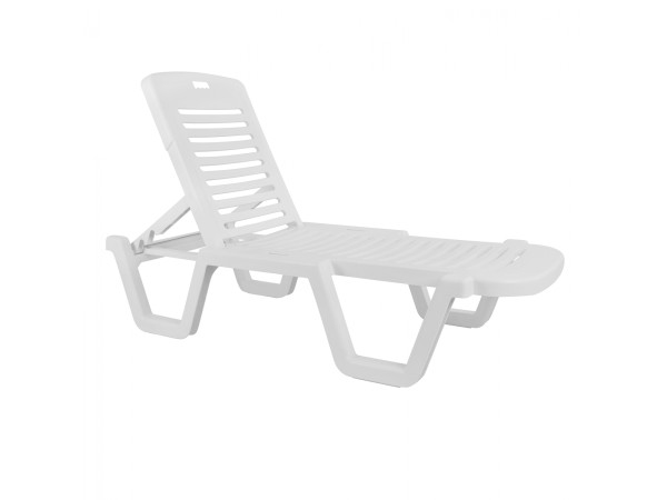 ΞΑΠΛΩΣΤΡΑ ΠΑΡΑΛΙΑΣ ΠΛΑΣΤΙΚΗ ΛΕΥΚΗ ΑΝΑΚΛΙΝΟΜΕΝΗ RELAX 70x190x36cm