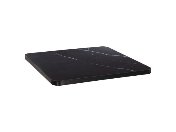 ΕΠΙΦΑΝΕΙΑ ΤΡΑΠΕΖΙΟΥ SINTERED STONE ΤΕΤΡΑΓΩΝΗ HM6654.03 ΠΛΑΙΣΙΟ ALU ΜΑΥΡΟ 70x70εκ.