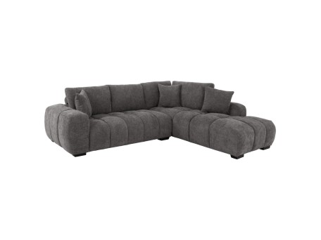 ΚΑΝΑΠΕΣ ΓΩΝΙΑ (ΔΕΞΙΑ) COVEN HM3266.03R ΣΚΟΥΡΟ ΓΚΡΙ ΥΦΑΣΜΑ 298x102-208x85Υεκ.