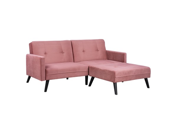 ΚΑΝΑΠΕΣ ΓΩΝΙΑ ΚΡΕΒΑΤΙ LIVIA ΒΕΛΟΥΔΟ ΣΑΠΙΟ ΜΗΛΟ ΜΕ ΥΠΟΠΟΔΙΟ 211X158X83Y εκ.HM3151.02