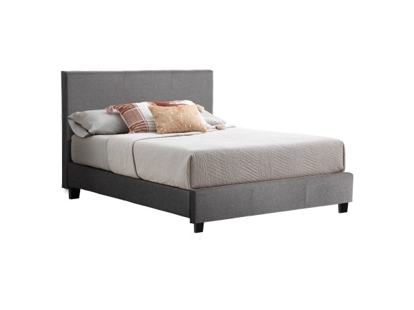 ΚΡΕΒΑΤΙ BECCA ΑΠΟ ΥΦΑΣΜΑ ΓΚΡΙ HM553.11 ΓΙΑ ΣΤΡΩΜΑ 150x200 EK.