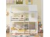 ΠΑΙΔΙΚΗ ΚΟΥΚΕΤΑ ΣΠΙΤΑΚΙ  τ.MONTESSORI HOOD HM705.03 ΞΥΛΟ ΠΕΥΚΟΥ ΣΕ ΛΕΥΚΟ-ΣΤΡΩΜΑΤΑ 190x90εκ