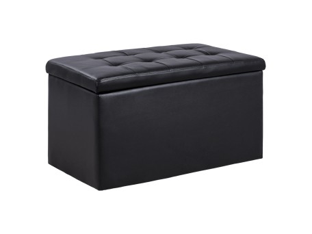 ΣΚΑΜΠΟ-ΜΠΑΟΥΛΟ PU ΜΕ ΑΠΟΘΗΚΕΥΤΙΚΟ ΧΩΡΟ PUNK ΜΑΥΡΟ HM279.01 90x50x52Υ εκ.