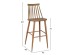 ΣΚΑΜΠΟ ΜΠΑΡ HM8459.25 VANESSA ΣΕ ΚΑΠΟΥΤΣΙΝΟ ΧΡΩΜΑ 43x49x107Υ εκ.