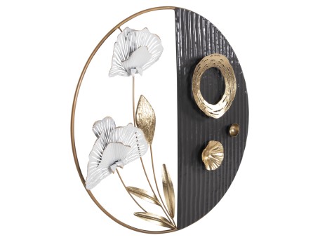 ΔΙΑΚΟΣΜΗΤΙΚΟ ΤΟΙΧΟΥ ΣΤΡΟΓΓΥΛΟ HM4202 ΜΕΤΑΛΛΟ ΣΕ ΧΡΥΣΟ-ΜΑΥΡΟ-ΛΕΥΚΟ Φ60εκ