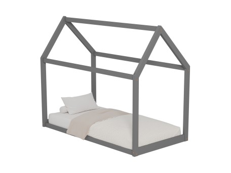 ΚΡΕΒΑΤΙ ΠΑΙΔΙΚΟ PEPE HM678.05 τ.MONTESSORI ΞΥΛΟ ΠΕΥΚΟ ΓΚΡΙ- 140x70εκ