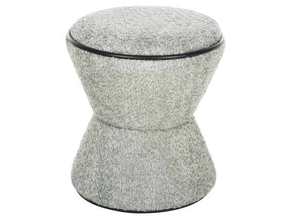 ΣΚΑΜΠΟ ΣΤΡΟΓΓΥΛΟ LINNER HM9604.05 ΜΠΟΥΚΛΕ ΥΦΑΣΜΑ ΦΥΣΤΙΚΙ-ΜΑΥΡΗ ΛΕΠΤΟΜΕΡΕΙΑ Φ38x44 εκ.