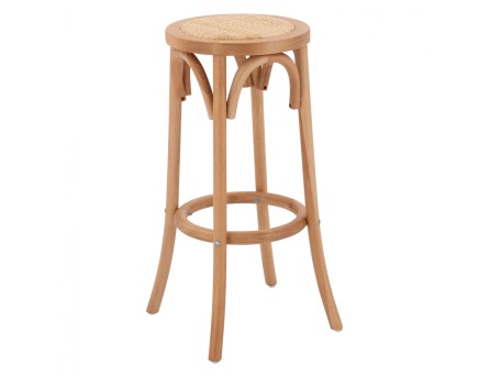 ΣΚΑΜΠΟ ΞΥΛΙΝΟ FAYE ΑΠΟ ΟΞΙΑ ΦΥΣΙΚΟ ΜΕ ΨΑΘΑ Φ36Χ70 HM8751.01 36x36x72 εκ.