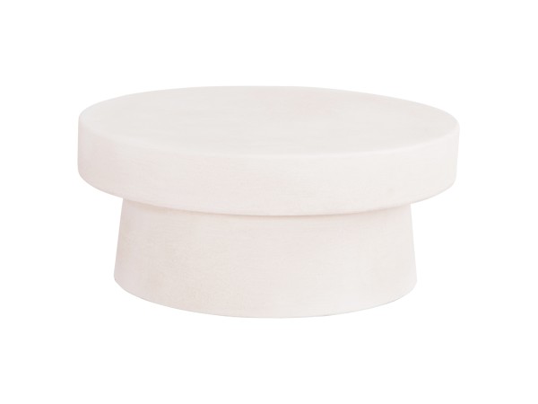 ΤΡΑΠΕΖΙ ΣΑΛΟΝΙΟΥ ΣΤΡΟΓΓΥΛΟ ΣΕΙΡΑ SANTORINI HM18050 MDF ΣΕ ΥΠΟΛΕΥΚΟ ΧΡΩΜΑ Φ80x35Υεκ.