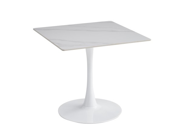 ΤΡΑΠΕΖΙ ΤΡΑΠΕΖΑΡΙΑΣ TETRAN HM18315.01 ΒΑΣΗ ΛΕΥΚΗ--SINTERED STONE SNOW WHITE 80x80x74Υεκ