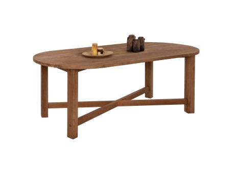 ΤΡΑΠΕΖΙ ΤΡΑΠΕΖΑΡΙΑΣ KUTAI HM9639 ΜΑΣΙΦ ΑΝΑΚΥΚΛΩΜΕΝΟ ΞΥΛΟ ΤΕΑΚ ΦΥΣΙΚΟ 220x100x75Υ εκ.