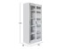 ΒΙΒΛΙΟΘΗΚΗ ΜΕ ΣΥΡΟΜΕΝΕΣ ΠΟΡΤΕΣ SLINGER HM6632.02 ΜΕΤΑΛΛΙΚΗ ΛΕΥΚΗ 90x40x185Υεκ
