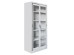 ΒΙΒΛΙΟΘΗΚΗ ΜΕ ΣΥΡΟΜΕΝΕΣ ΠΟΡΤΕΣ SLINGER HM6632.02 ΜΕΤΑΛΛΙΚΗ ΛΕΥΚΗ 90x40x185Υεκ