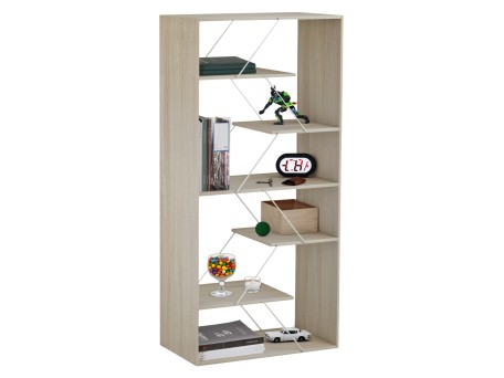 ΒΙΒΛΙΟΘΗΚΗ TARS HM2240.11 SONAMA ΜΕΛΑΜΙΝΗ-ΛΕΥΚΕΣ ΜΕΤΑΛΛΙΚΕΣ ΒΕΡΓΕΣ 84x24x157Υεκ.