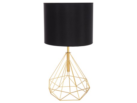 ΕΠΙΤΡΑΠΕΖΙΟ ΦΩΤΙΣΤΙΚΟ GEILO HM7416.12 ΧΡΥΣΟ ΜΕΤΑΛΛΙΚΟ--ΜΑΥΡΟ PVC ΚΑΠΕΛΟ Φ25x48,5Υεκ.