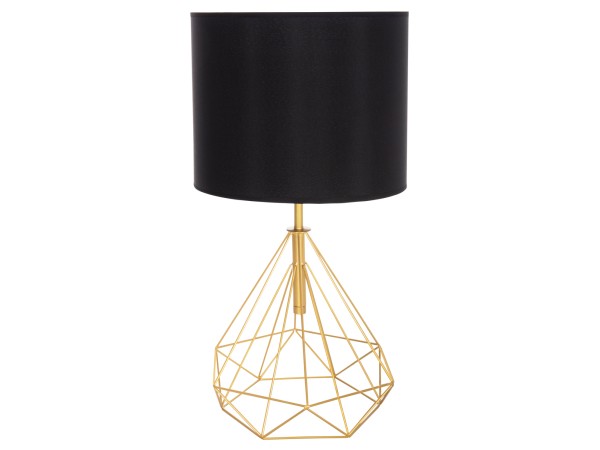 ΕΠΙΤΡΑΠΕΖΙΟ ΦΩΤΙΣΤΙΚΟ GEILO HM7416.12 ΧΡΥΣΟ ΜΕΤΑΛΛΙΚΟ--ΜΑΥΡΟ PVC ΚΑΠΕΛΟ Φ25x48,5Υεκ.