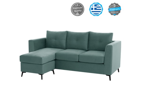 ΚΑΝΑΠΕΣ ΓΩΝΙΑ ΑΝΑΣΤΡΕΨΙΜΗ PONZA ΥΦΑΣΜΑ ΑΛΕΚΙΑΣΤΟ ΜΕΝΤΑ 200x140x88Υεκ. HM3251.07