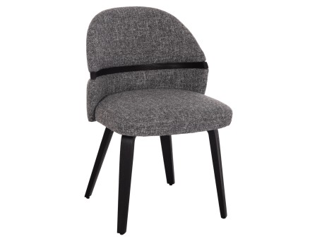 ΚΑΡΕΚΛΑ ΤΡΑΠΕΖΑΡΙΑΣ DEKKER HM18249.02 PLYWOOD ΜΑΥΡΟ--ΥΦΑΣΜΑ ΓΚΡΙ 50x60x80Υεκ.