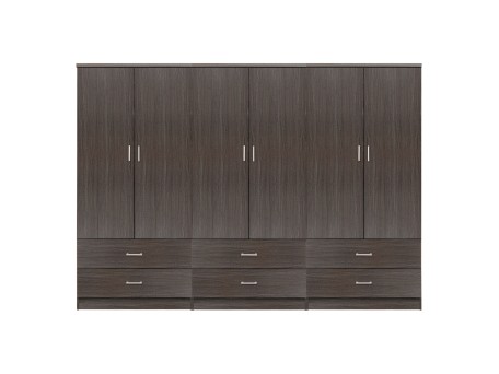 ΝΤΟΥΛΑΠΑ 6ΦΥΛΛΗ REINA ME 6 ΣΥΡΤΑΡΙΑ HM21060.01 ΜΕΛΑΜΙΝΗ ΣΕ ZEBRANO 240x42x181Υεκ.