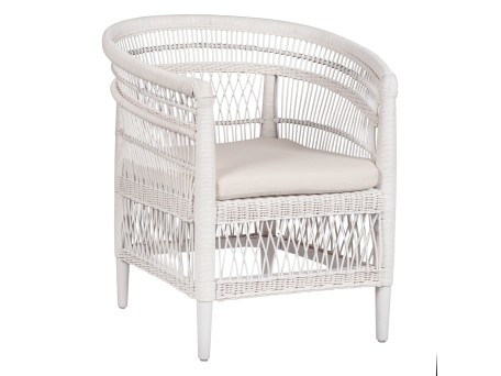 ΠΟΛΥΘΡΟΝΑ MALAWI HM9635.02 ΞΥΛΟ ΜΑΟΝΙ ΜΕ RATTAN ΛΕΥΚΟ-ΛΕΥΚΟ ΜΑΞΙΛΑΡΙ 80x70x86Υεκ.