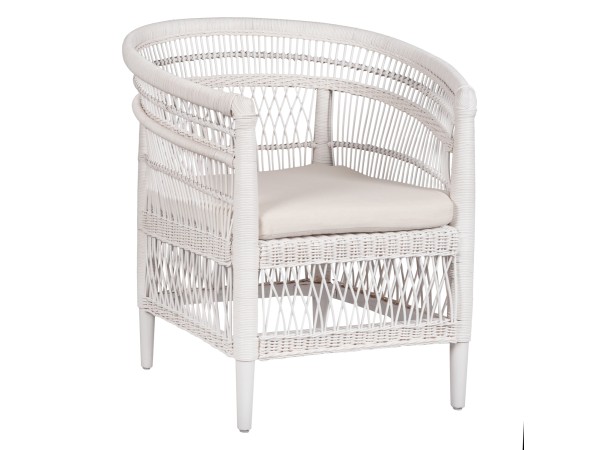 ΠΟΛΥΘΡΟΝΑ MALAWI HM9635.02 ΞΥΛΟ ΜΑΟΝΙ ΜΕ RATTAN ΛΕΥΚΟ-ΛΕΥΚΟ ΜΑΞΙΛΑΡΙ 80x70x86Υεκ.