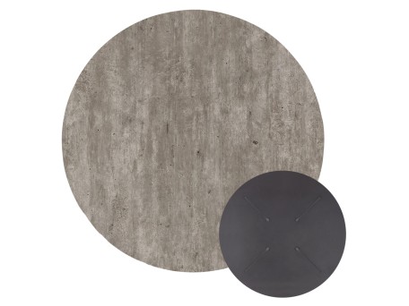 ΕΠΙΦΑΝΕΙΑ ΤΡΑΠΕΖΙΟΥ HPL ΣΤΡΟΓΓΥΛΗ HM5842.37 CONCRETE Φ70εκ.