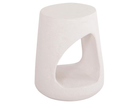 ΣΚΑΜΠΟ ΣΤΡΟΓΓΥΛΟ ΣΕΙΡΑ SANTORINI HM18056 ΠΟΛΥΡΗΤΙΝΗ ΣΕ ΥΠΟΛΕΥΚΟ ΧΡΩΜΑ Φ38x47Yεκ.