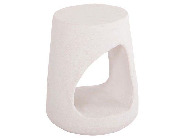 ΣΚΑΜΠΟ ΣΤΡΟΓΓΥΛΟ ΣΕΙΡΑ SANTORINI HM18056 ΠΟΛΥΡΗΤΙΝΗ ΣΕ ΥΠΟΛΕΥΚΟ ΧΡΩΜΑ Φ38x47Yεκ.