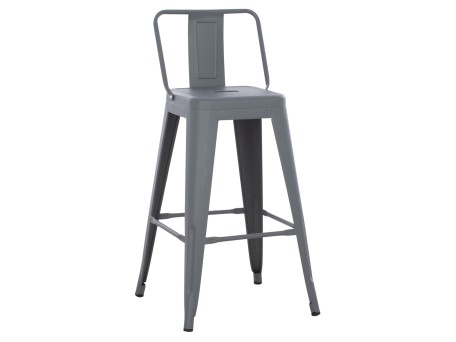 ΣΚΑΜΠΟ ΜΠΑΡ ΜΕΣΑΙΟΥ ΥΨΟΥΣ ΜΕΤΑΛΛΙΚΟ MELITA-PRO HM8574.50 ΓΚΡΙ 43x43x88Υεκ.