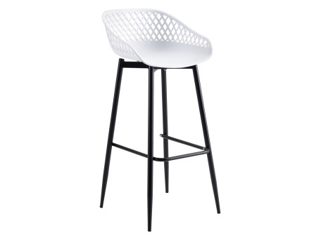 ΣΚΑΜΠΟ ΠΟΛΥΠΡΟΠΥΛΕΝΙΟΥ ΛΕΥΚΟ ΜΕ ΜΕΤΑΛΛΙΚΑ ΜΑΥΡΑ ΠΟΔΙΑ HM8686.11 45x45x97Υ εκ.