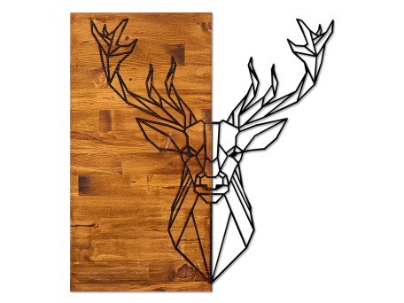 ΔΙΑΚΟΣΜΗΤΙΚΟ ΤΟΙΧΟΥ ΞΥΛΙΝΟ ΜΕ ΜΕΤΑΛΛΙΚO ΤΑΡΑΝΔΟ HM7332 56Χ3Χ58 εκ.