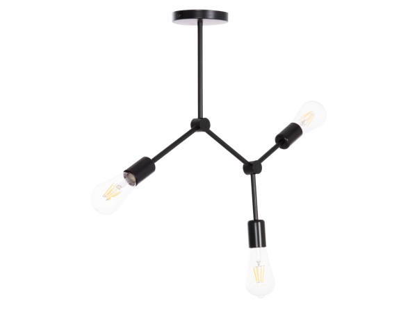 ΦΩΤΙΣΤΙΚΟ ΟΡΟΦΗΣ 3-ΦΩΤΟ LIGHTY HM7404.11 ΜΕΤΑΛΛΟ ΣΕ ΜΑΥΡΟ 52x5x48Υεκ.