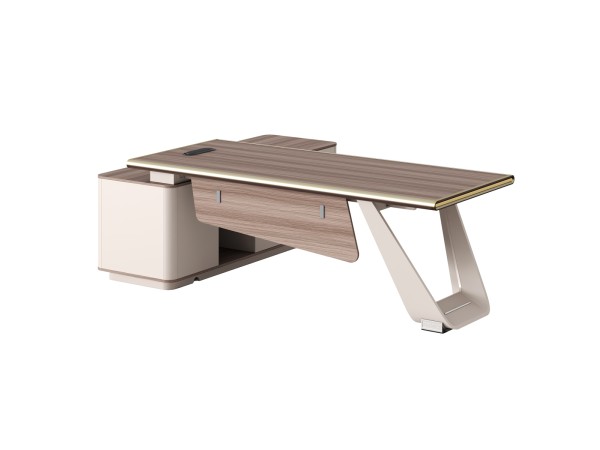 ΓΡΑΦΕΙΟ ΔΕΞΙΑ ΓΩΝΙΑ SUPERON HM2139R ΜΕΛΑΜΙΝΗ ΦΥΣΙΚΟ-ΜΠΕΖ--ΜΕΤΑΛ. ΠΟΔΙ 240x180x76Υ