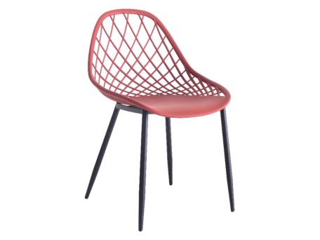 ΚΑΡΕΚΛΑ ΠΟΛΥΠΡΟΠΥΛΕΝΙΟΥ LIO ΚΟΚΚΙΝΗ ΜΕ ΜΕΤΑΛΛΙΚΑ ΠΟΔΙΑ ΜΑΥΡΑ 52x53x82Υεκ. HM9524.06