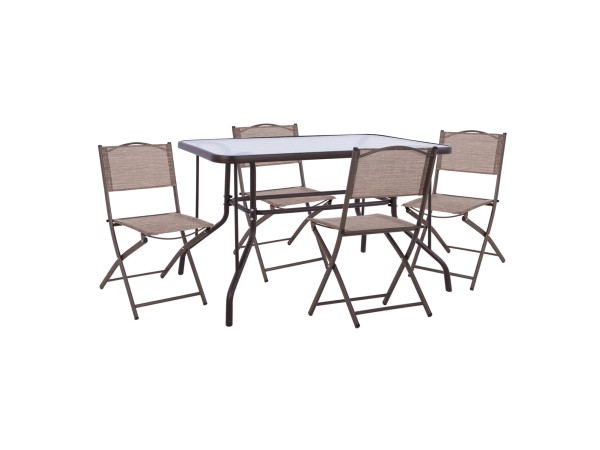 ΣΕΤ ΕΞ.ΧΩΡΟΥ 5ΤΜΧ MAG HM21034 ΤΡΑΠΕΖΙ ADAM & 4 ΠΤΥΣΣΟΜΕΝΕΣ ΚΑΡΕΚΛΕΣ-ΚΑΦΕ