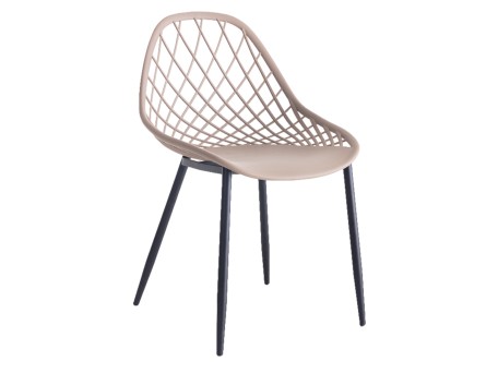 ΚΑΡΕΚΛΑ ΠΟΛΥΠΡΟΠΥΛΕΝΙΟΥ LIO ΚΑΠΟΥΤΣΙΝΟ ΜΕ ΜΕΤΑΛΛΙΚΑ ΠΟΔΙΑ ΜΑΥΡΑ 52x53x82Υεκ. HM9524.03