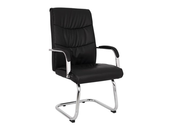 ΠΟΛΥΘΡΟΝΑ JACOB HM1045.11 ΜΑΥΡΟ PU ΜΕ ΒΑΣΗ ΧΡΩΜΙΟΥ 57x66,5x102 cm