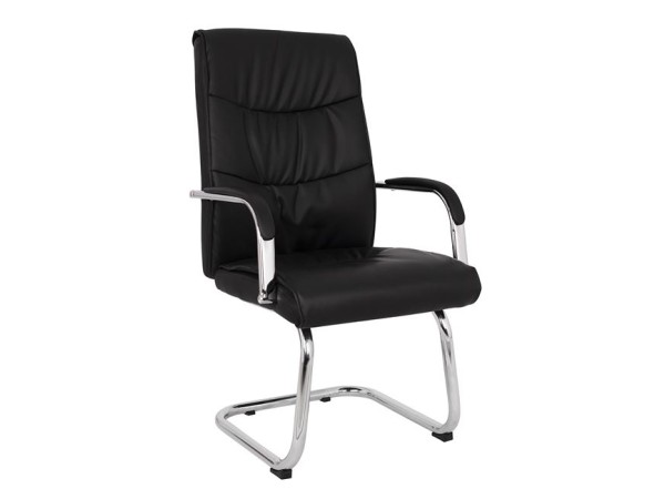 ΠΟΛΥΘΡΟΝΑ JACOB HM1045.11 ΜΑΥΡΟ PU ΜΕ ΒΑΣΗ ΧΡΩΜΙΟΥ 57x66,5x102 cm