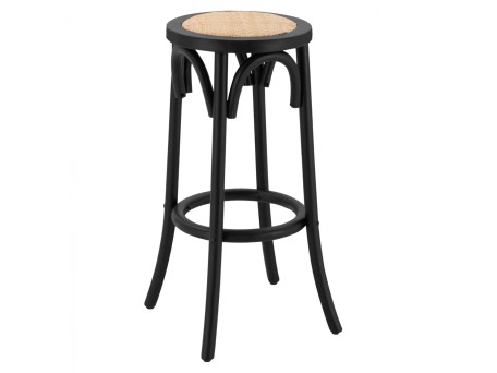 ΣΚΑΜΠΟ ΞΥΛΙΝΟ FAYE ΑΠΟ ΟΞΙΑ ΜΑΥΡΟ ΜΕ ΨΑΘΑ Φ36Χ70 HM8751.02