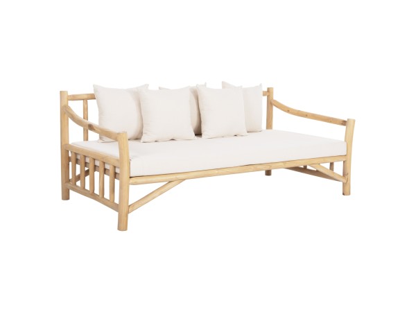 ΚΑΝΑΠΕΣ ΤΡΙΘΕΣΙΟΣ TORC HM9339 ΑΠΟ ΜΑΣΙΦ ΞΥΛΟ TΕΑK ΦΥΣΙΚΟ - ΛΕΥΚΟ 200x100x80Yεκ.