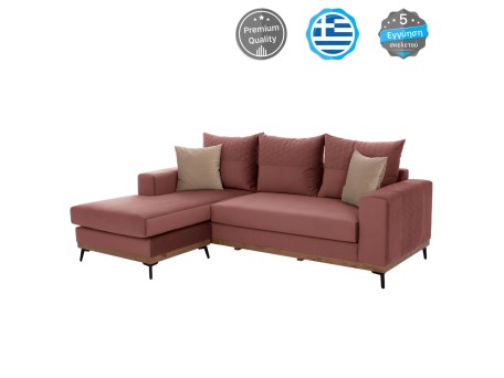 ΚΑΝΑΠΕΣ ΓΩΝΙΑ ΑΝΑΣΤΡΕΨΙΜΗ PORTOFINO ΥΦ. ΑΛΕΚΙΑΣΤΟ ΣΑΠΙΟ ΜΗΛΟ 240x165x92Yεκ. HM3252.02