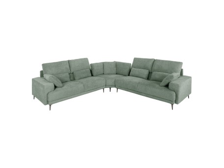 ΚΑΝΑΠΕΣ ΓΩΝΙΑ SYMMET HM3269.06 ΜΕΝΤΑ ΥΦΑΣΜΑ-ΑΝΘΡΑΚΙ ΠΟΔΙΑ 314x314x90-102Yεκ.