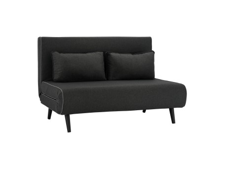 ΚΑΝΑΠΕΣ ΚΡΕΒΑΤΙ 2 ΑΤΟΜΩΝ ASMA HM3077.03 ΣΚΟΥΡΟ ΓΚΡΙ ΥΦΑΣΜΑ 140x80x77Yεκ.