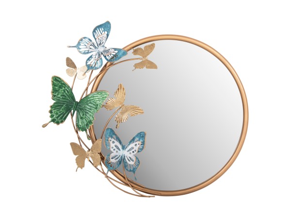 ΚΑΘΡΕΠΤΗΣ ΤΟΙΧΟΥ ΣΤΡΟΓΓΥΛΟΣ ΗΜ4213 ΜΕΤΑΛΛΟ ΣΕ ΧΡΥΣΟ-ΠΡΑΣΙΝΟ-ΜΠΛΕ 62x6,5x56Yεκ.