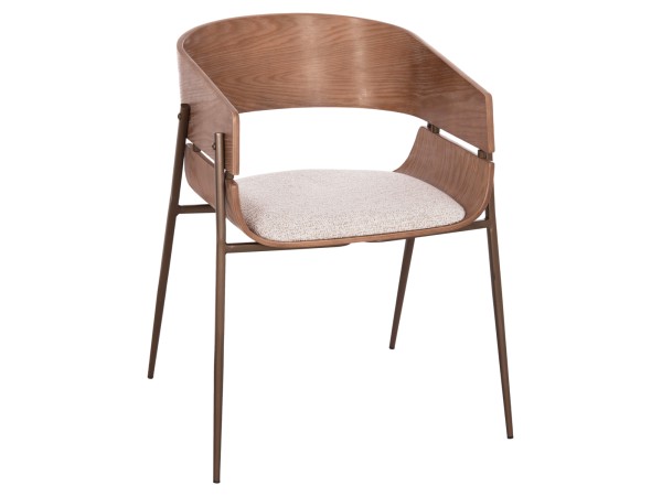 ΠΟΛΥΘΡΟΝΑ KRILL HM18254.01 PLYWOOD ΣΕ WHITEWASH--ΜΕΤΑΛΛΟ ΣΕ ΧΑΛΚΙΝΟ 55,5x55x72Υεκ.