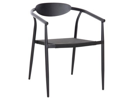 ΠΟΛΥΘΡΟΝΑ SERLY HM6052.02 ΑΛΟΥΜΙΝΙΟ ΜΑΥΡΟ-TEXTILENE ΜΑΥΡΟ 56x61x74,5Yεκ