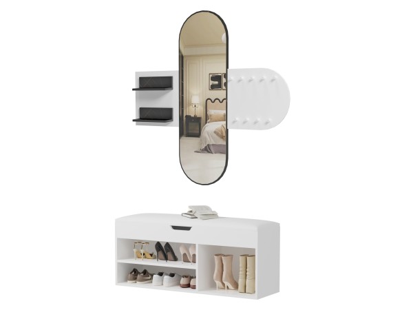 ΣΕΤ ΕΙΣΟΔΟΥ 2ΤΜΧ CHERYL HM21276.01 ΜΕΛΑΜΙΝΗ ΣΕ ΛΕΥΚΟ--ΟΨΗ ΜΑΥΡΟ ΜΑΡΜΑΡΟ